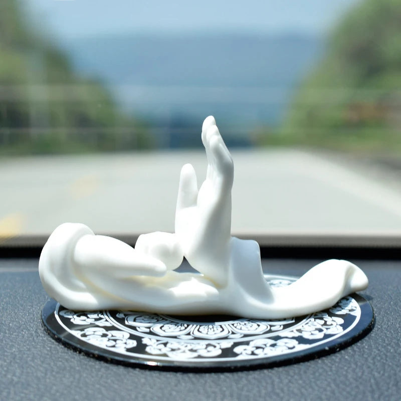 White Porcelain Buddha Incense Burner Ceramic New Chinese Style Bergamot Incense Holder 12.5cm Home Decor Ornaments