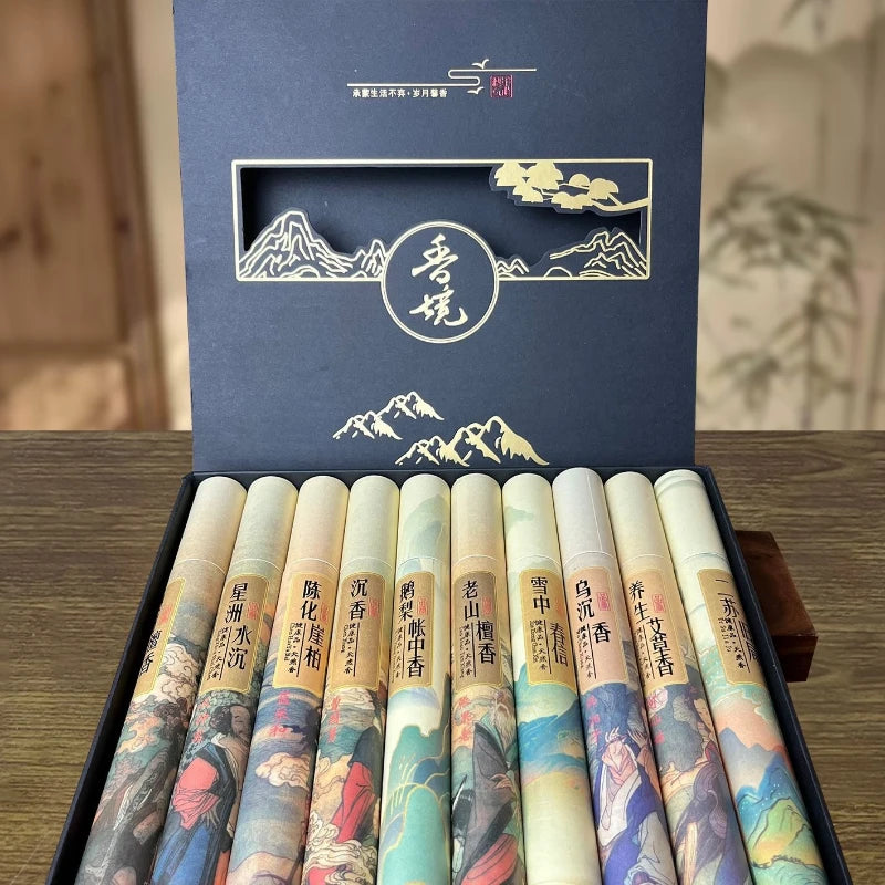 Hainan Agarwood Incense Stick Gift Box Set Household Worship Study Rooms Meditation Promotes Sleep Removes Odors Joss Stick